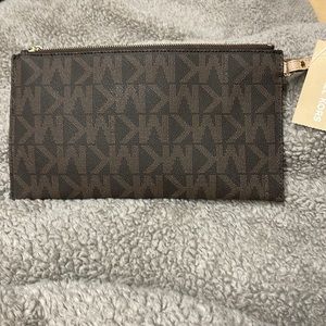 Michael Kors large zip clutch